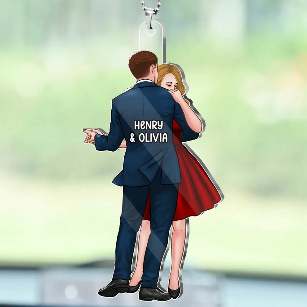 Personalized Couple Dancing car hanger, main view
