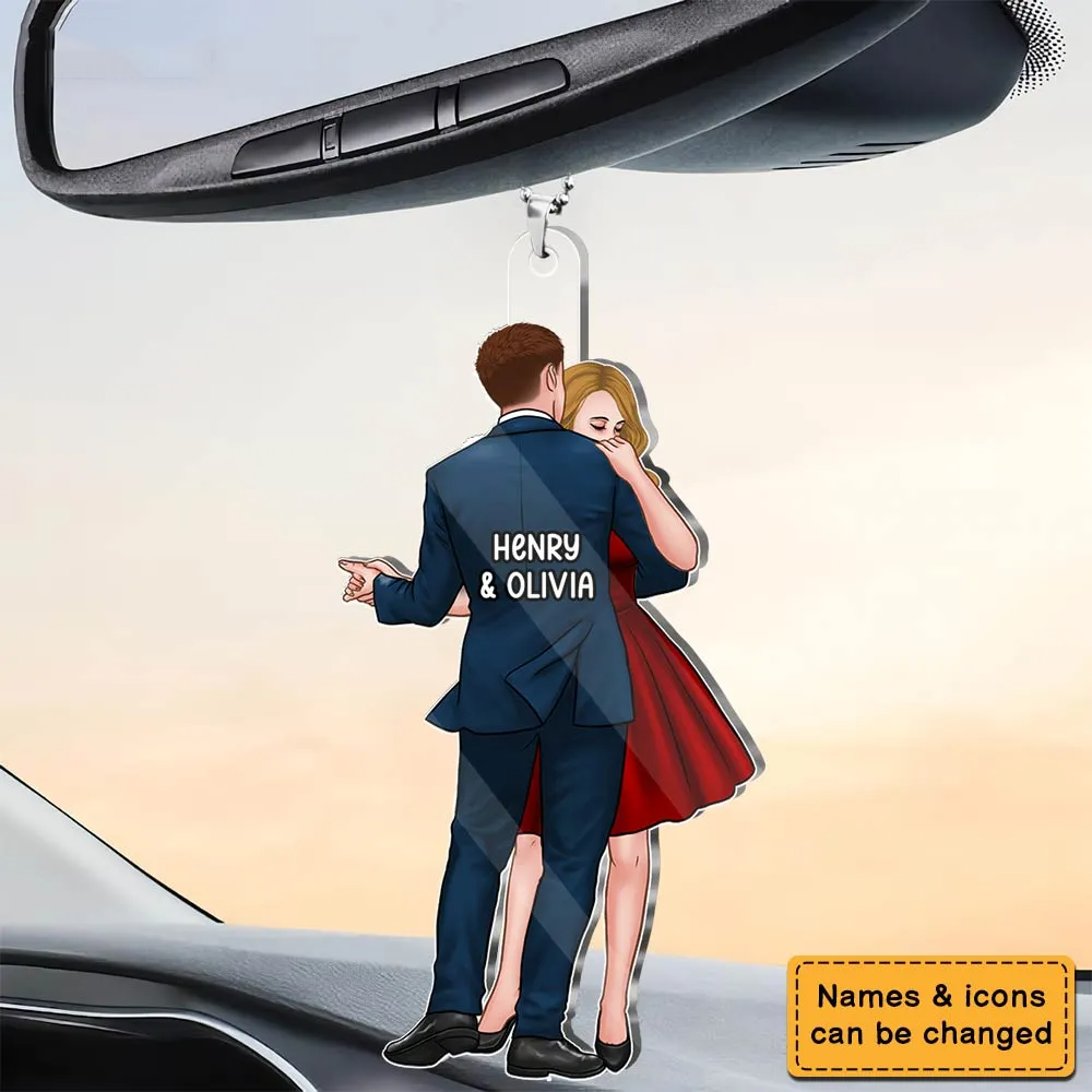 Personalized Couple Dancing car hanger, alternate view 3