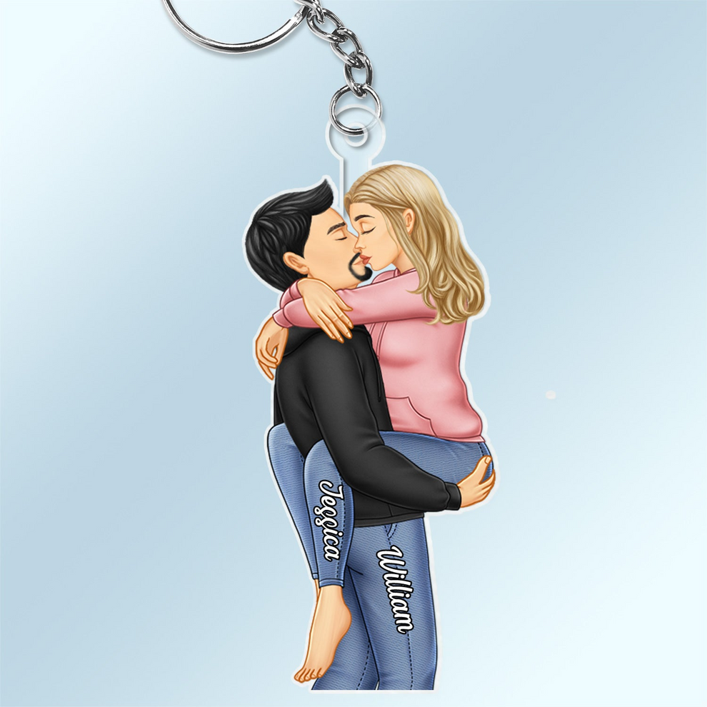 Couple Kissing Personalized Acrylic Keychain personalized acrylic keychain, main view