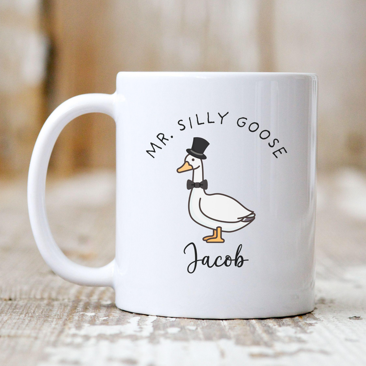 Custom Mr. and Mrs Silly Goose Wedding Mug - Personalized Custom Mug - Newlywed Gift For Couples, Husband, Wife