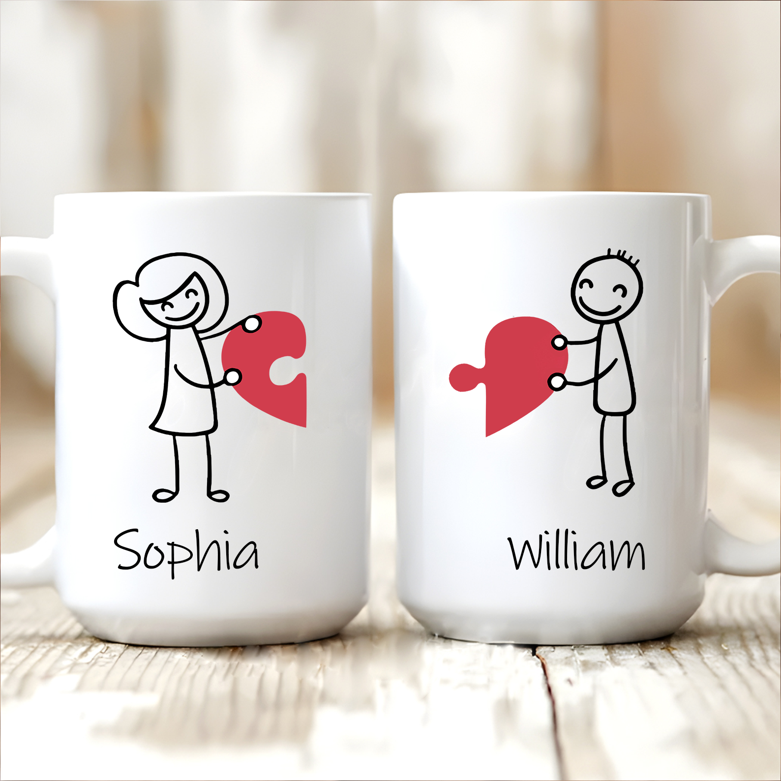 Couple Mug Girlfriend Boyfriend - Personalized Custom Mug - Gift For Her/Him, Husband/Wife, Couples on Anniversary, Valentine's Day