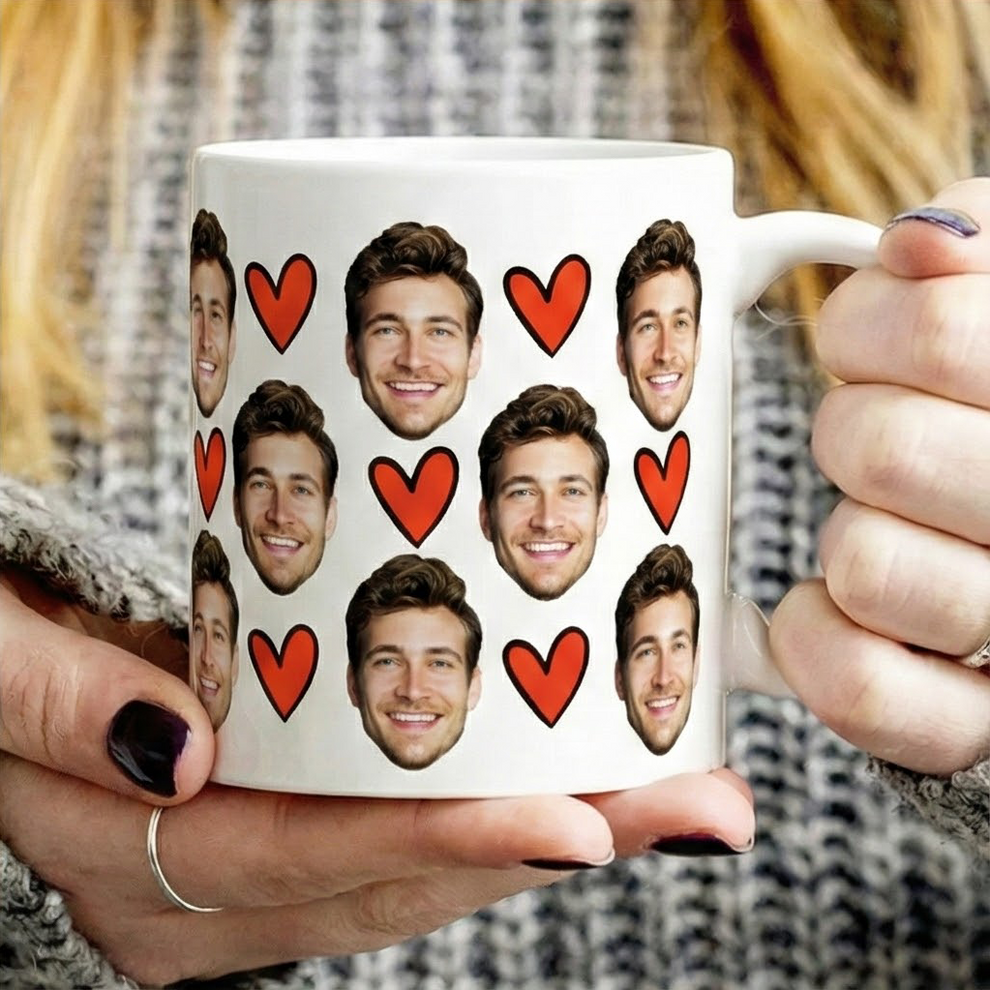 Custom Photo Boyfriend Funny Mug, main view