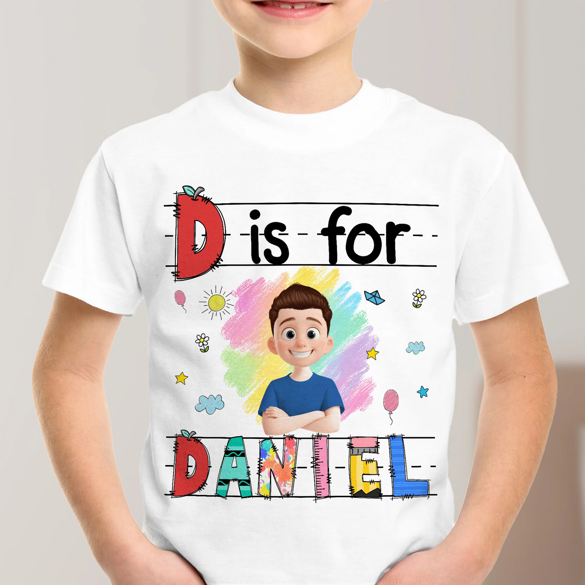 Custom Kids Name Back To School - Custom Kid Shirt for Back To School | Personalized Gift for Student, Son, Daughter | Kindergarten, Pre-K, Preschool