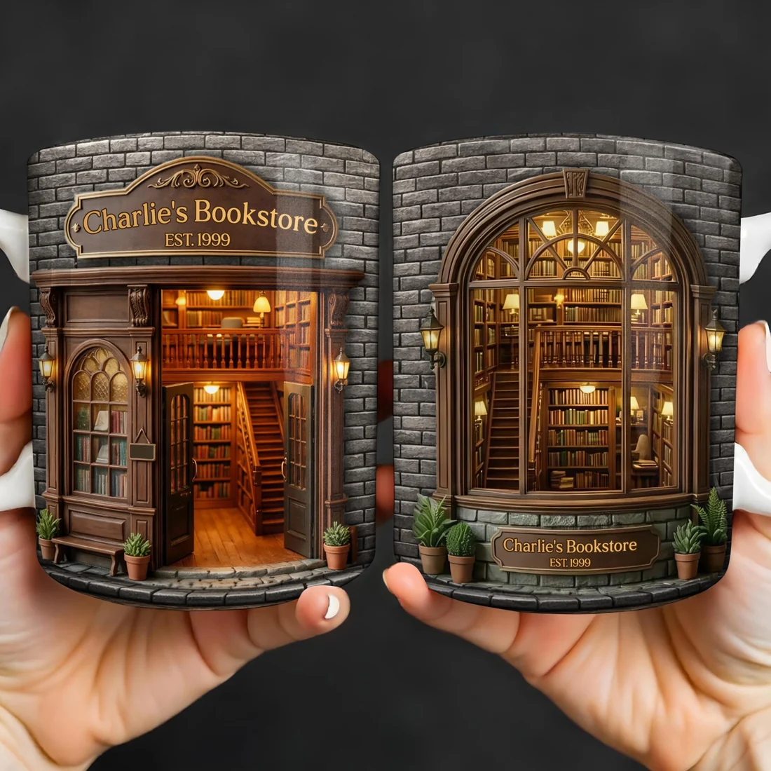 Custom Bookstore Coffee - Personalized Custom Mug - Gift For Book Lovers, Bookworms, Readers