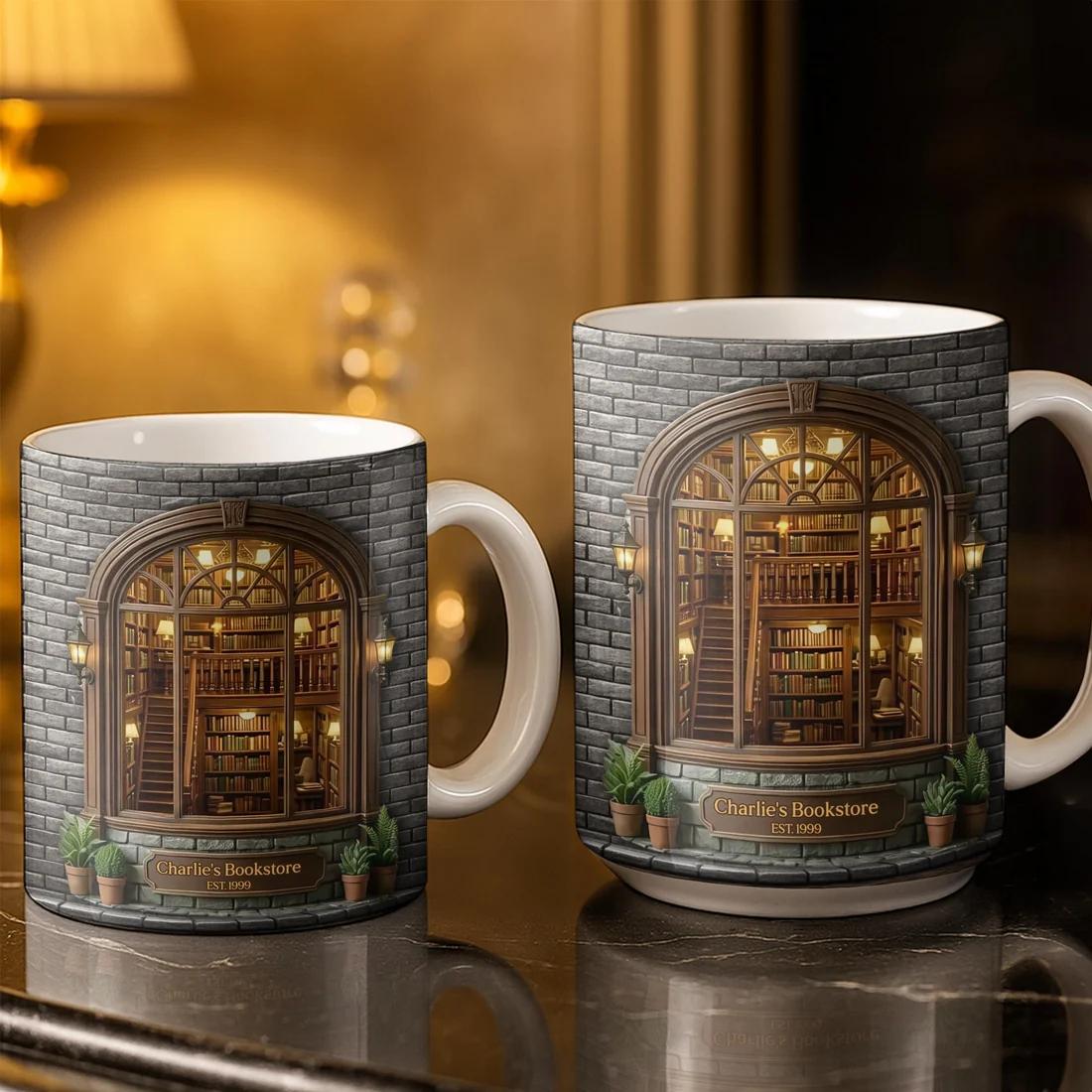 Custom Bookstore Coffee - Personalized Custom Mug - Gift For Book Lovers, Bookworms, Readers