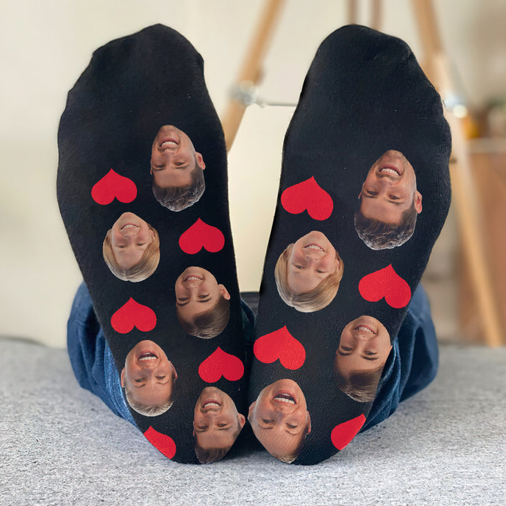 Funny Custom Face Crew Socks - Gift For Family Members, Mom, Dad, Husband/Wife, Pets Lovers