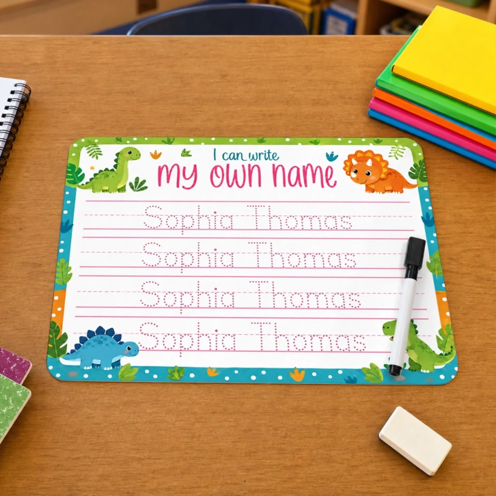 Ready For A New Adventure - Personalized Kids Acrylic Tracing Board - Gift For Back To School, First Day of School - Student, Son, Daughter | Kindergarten, Pre-K, Preschool