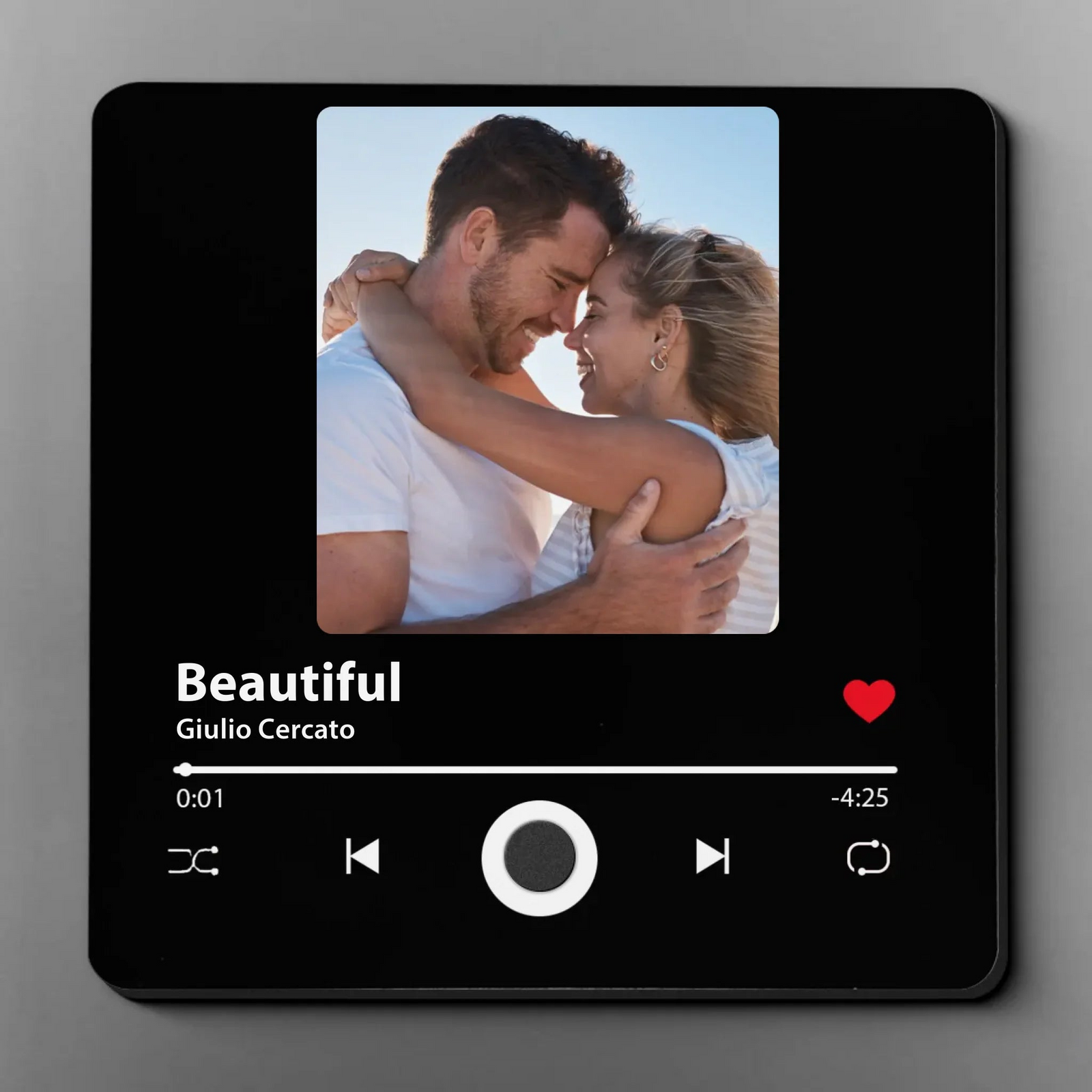 Custom Photo Better Together - Couple Personalized Music Fridge Magnet - Anniversary & Valentine's Gift for Her/Him, Husband/Wife, Couples