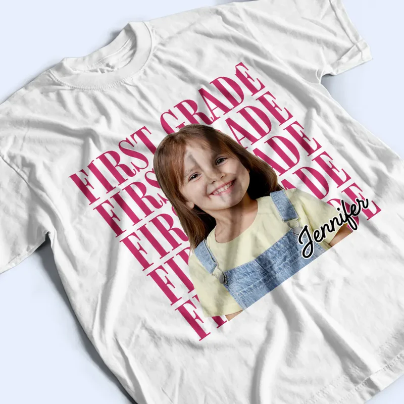 Custom Photo Kid Portrait Kindergarten youth t-shirt, alternate view 4