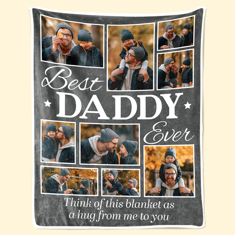 Custom Photo You Are My Greatest Gift fleece blanket, soft fleece fabric close-up