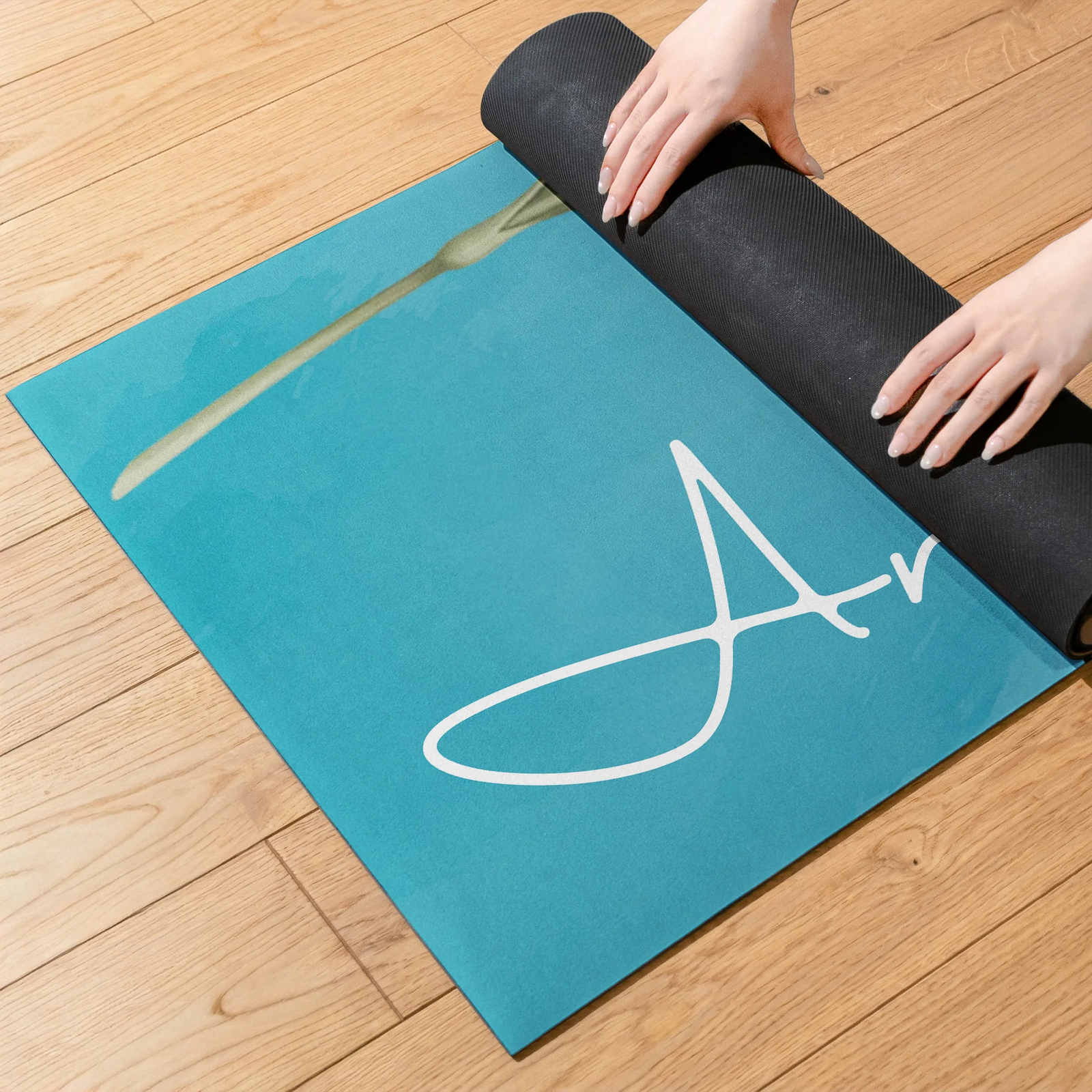 Custom Name Birth Flower - Personalized Yoga Mat - Gift For Yourself, Women, Yoga Lovers