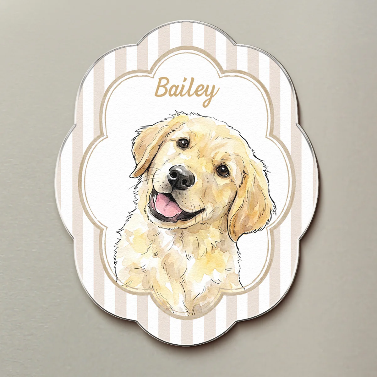 Custom Pet Portrait Watercolor - Personalized Acrylic Fridge Magnet - Gifts For Pet Owners, Dog Lovers, Cat Lovers