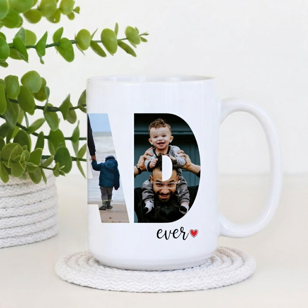 Custom Photo Best Dad Ever - Personalized Custom Mug - Father's Day Gift For Dad, Daddy, Papa