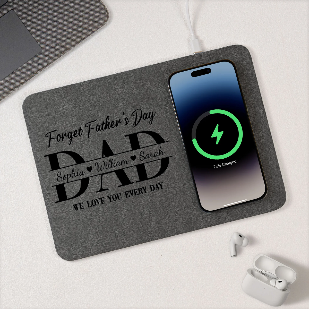 Dad We Love You Everyday - Personalized Charging Pad - Father's Day Gift for Dad, Daddy, Papa, Grandpa