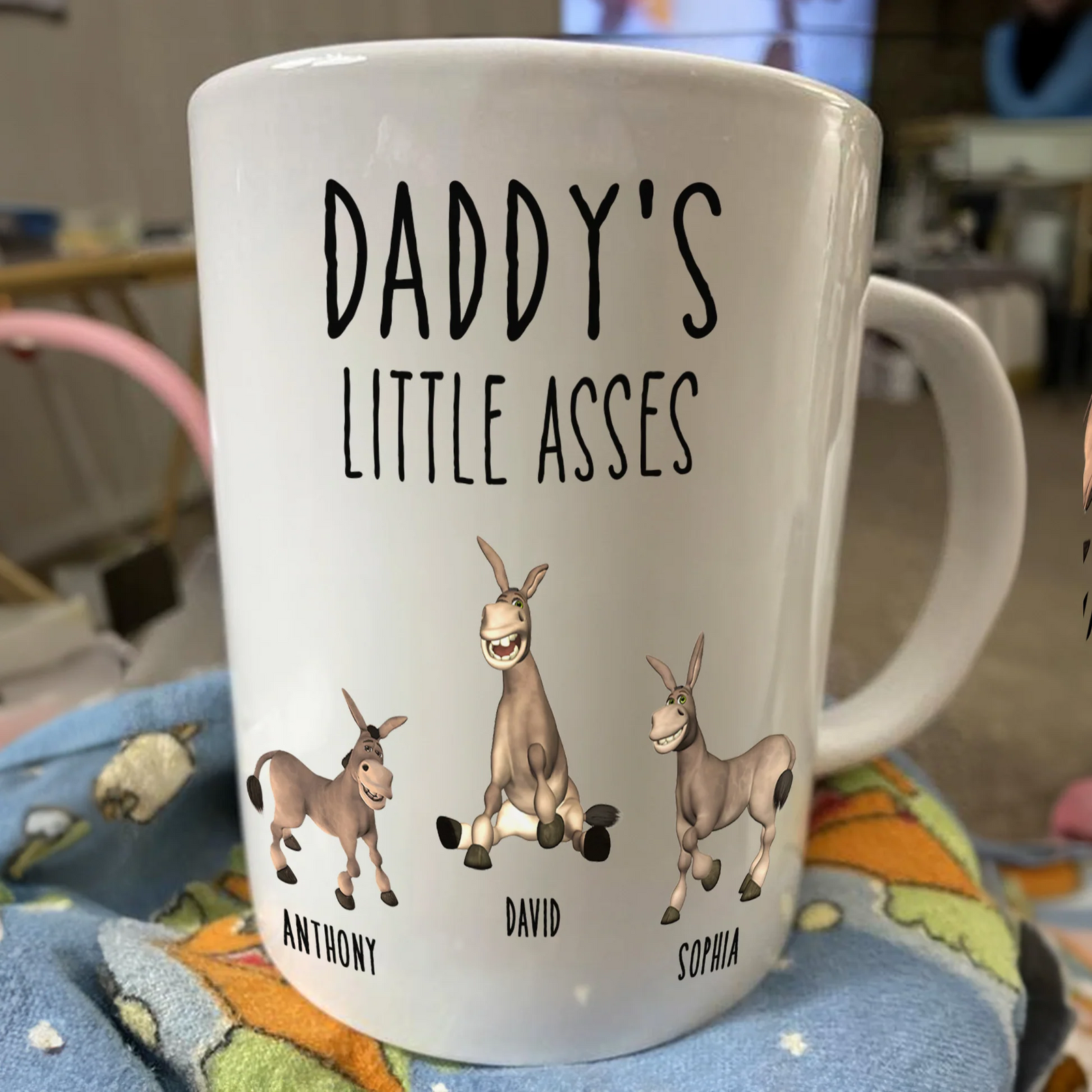 Daddy's Little Asses - Personalized Custom Mug - Father's Day Gift For Dad, Daddy, Papa