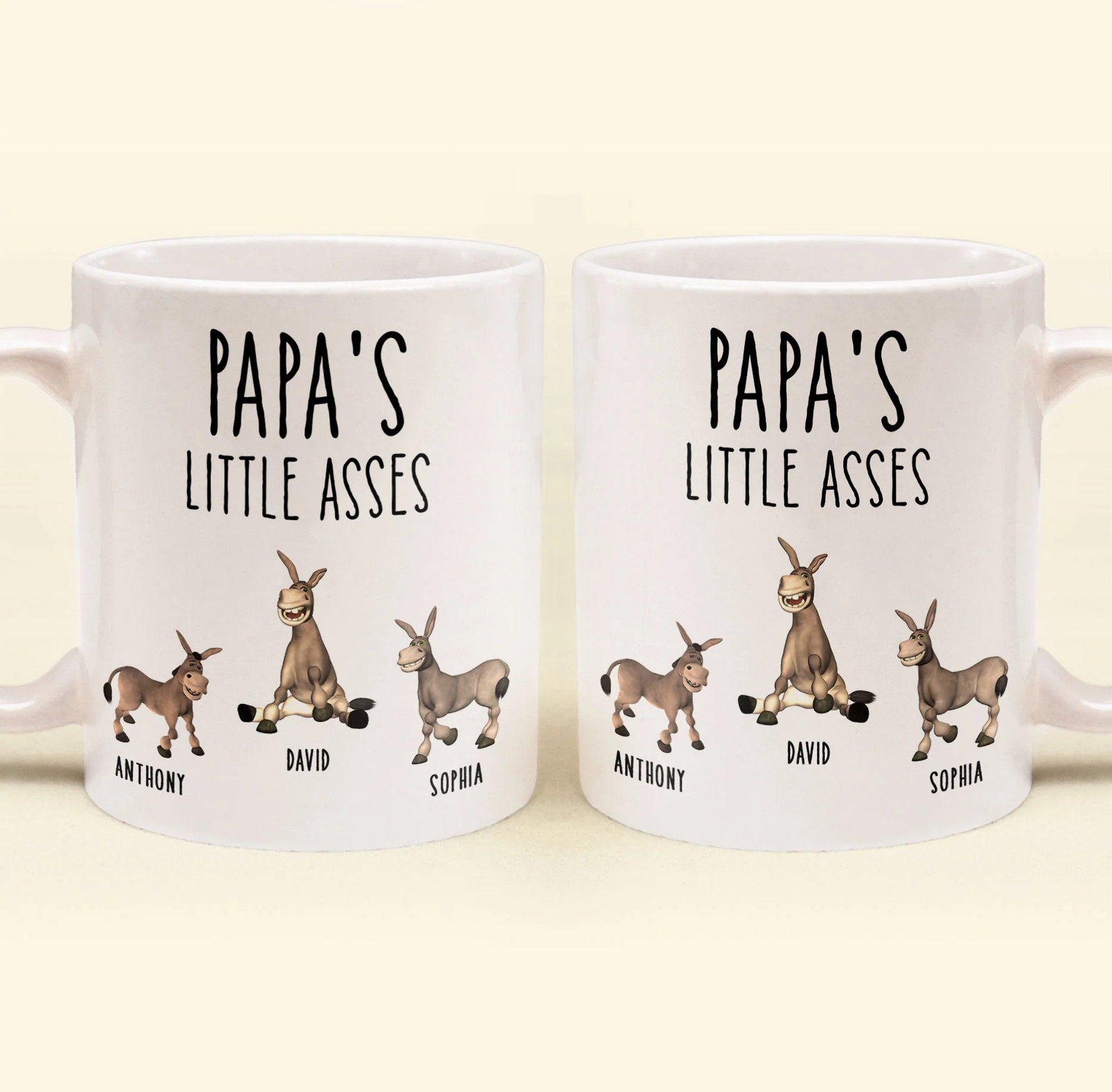 Daddy's Little Asses - Personalized Custom Mug - Father's Day Gift For Dad, Daddy, Papa
