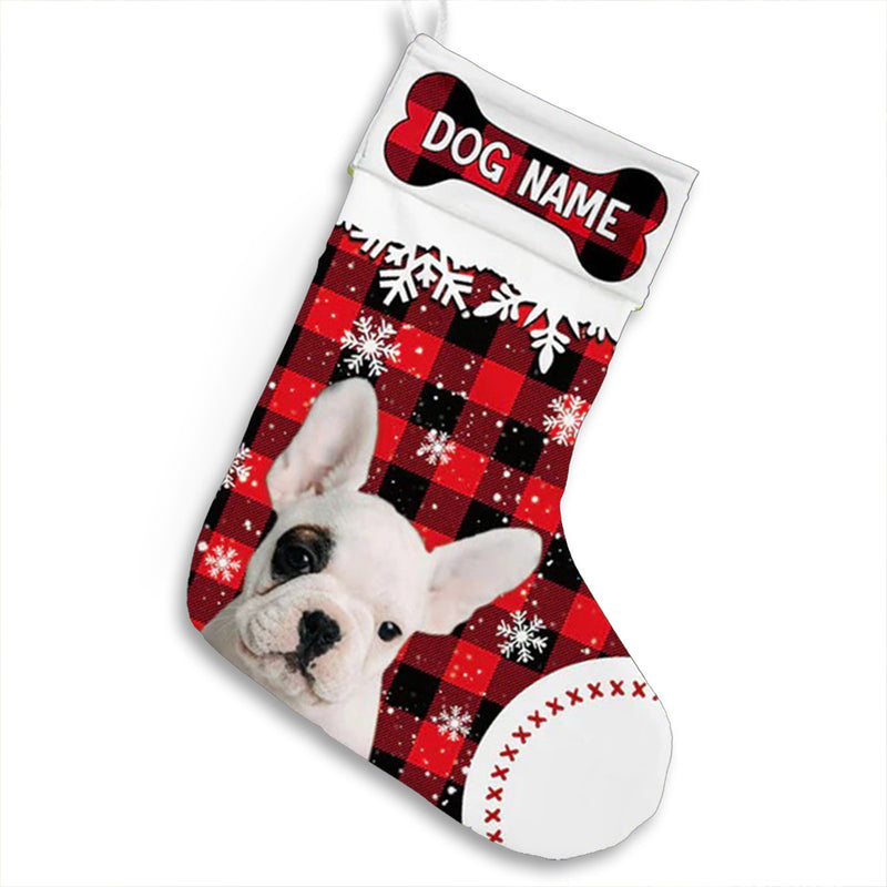 Custom Photo Dog Christmas Stocking - Personalized Custom Christmas Stocking - Gift For Dog Lovers, Pet Lovers