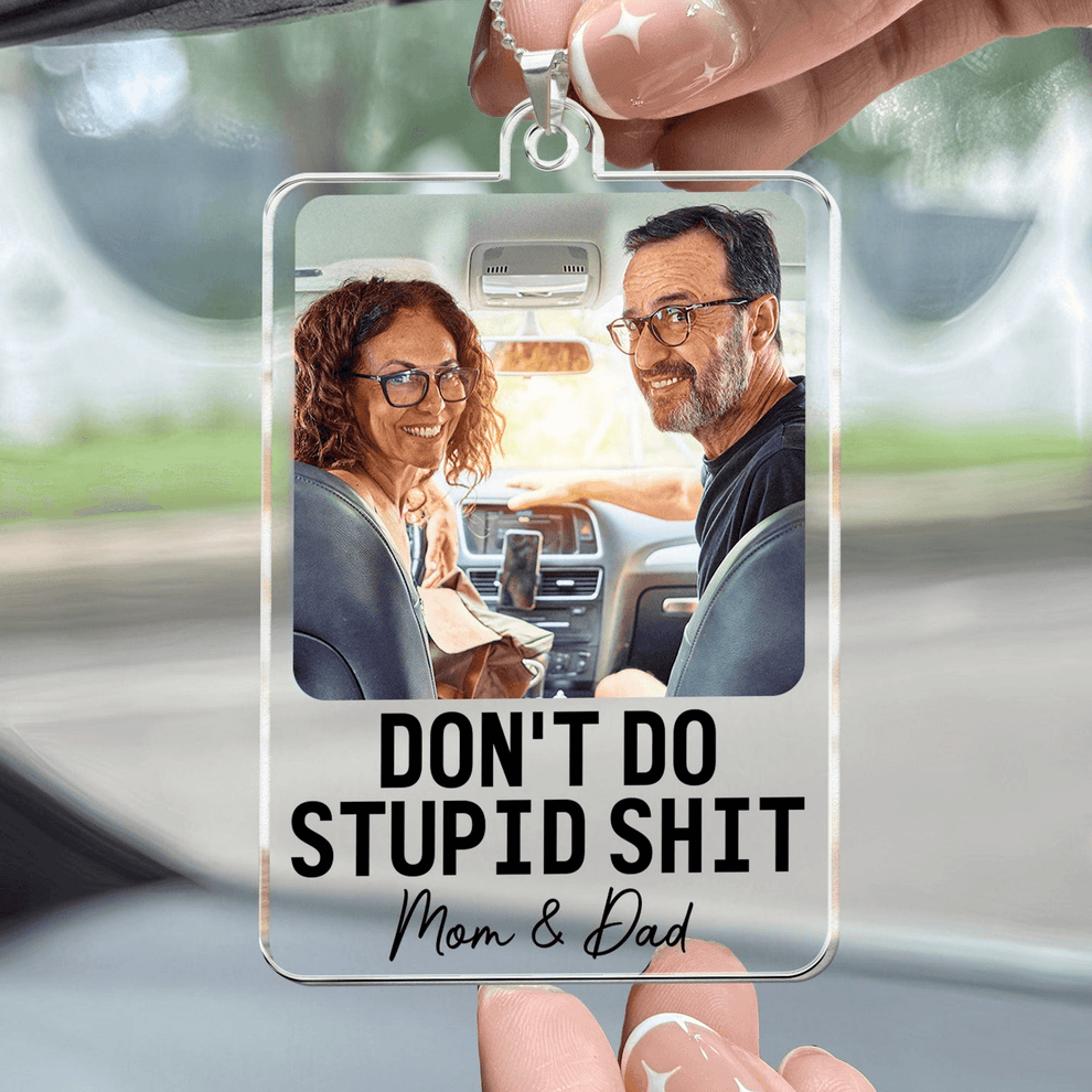 Personalized Don't Do Stupid Shit car hanger, main view