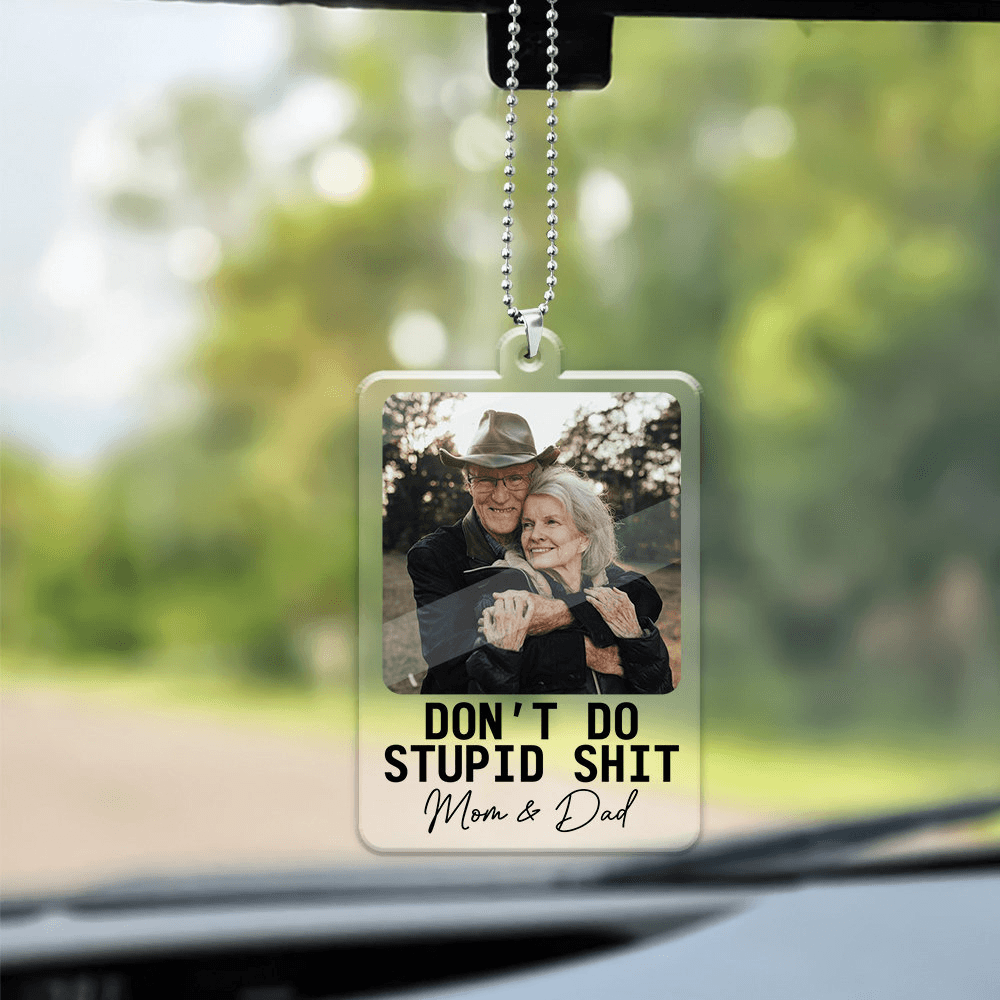 Personalized Don't Do Stupid Shit car hanger, alternate view 4