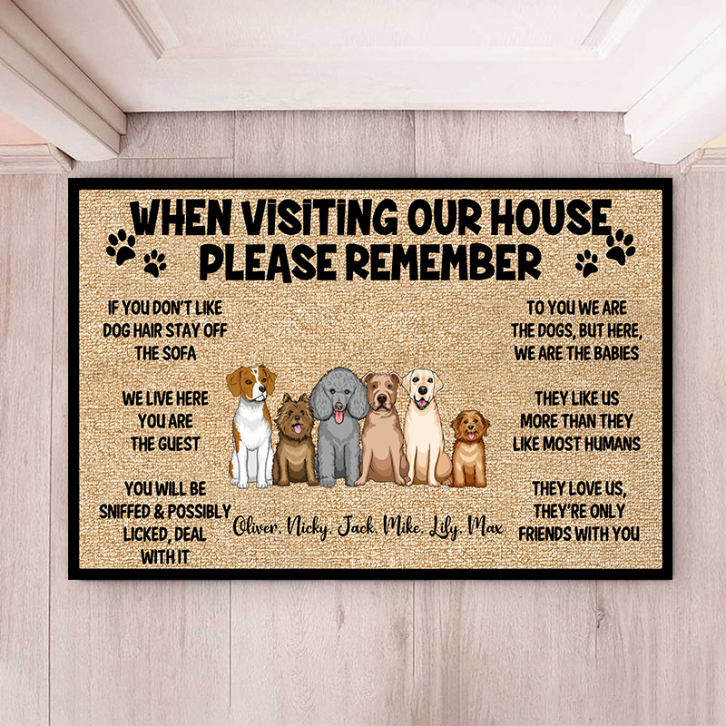 Please Remember When Visiting Dogs House personalized doormat, alternate view 5