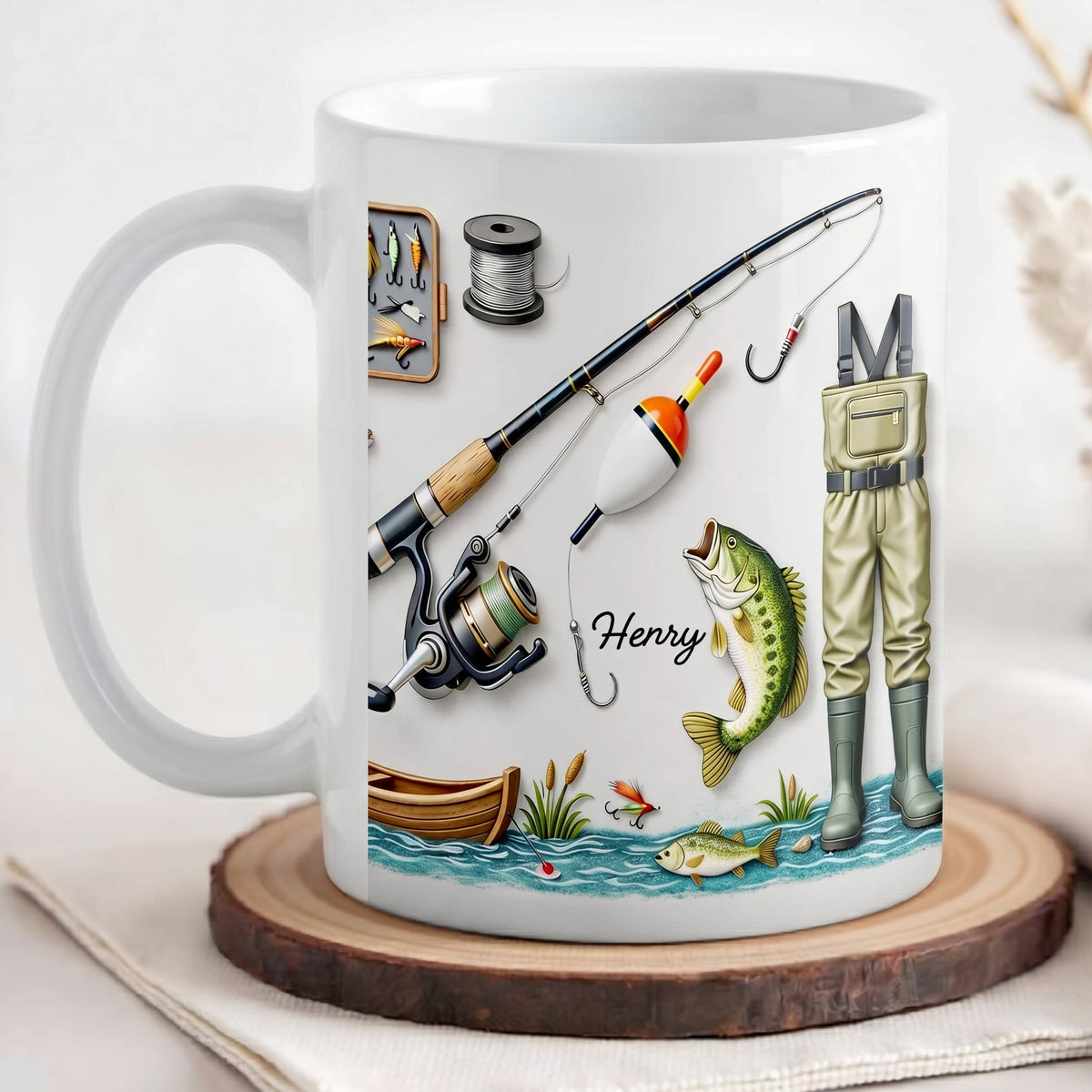 Life Is Better At The Lake Fishing - Personalized Mug - Gifts for Fisherman, Fishing Lovers