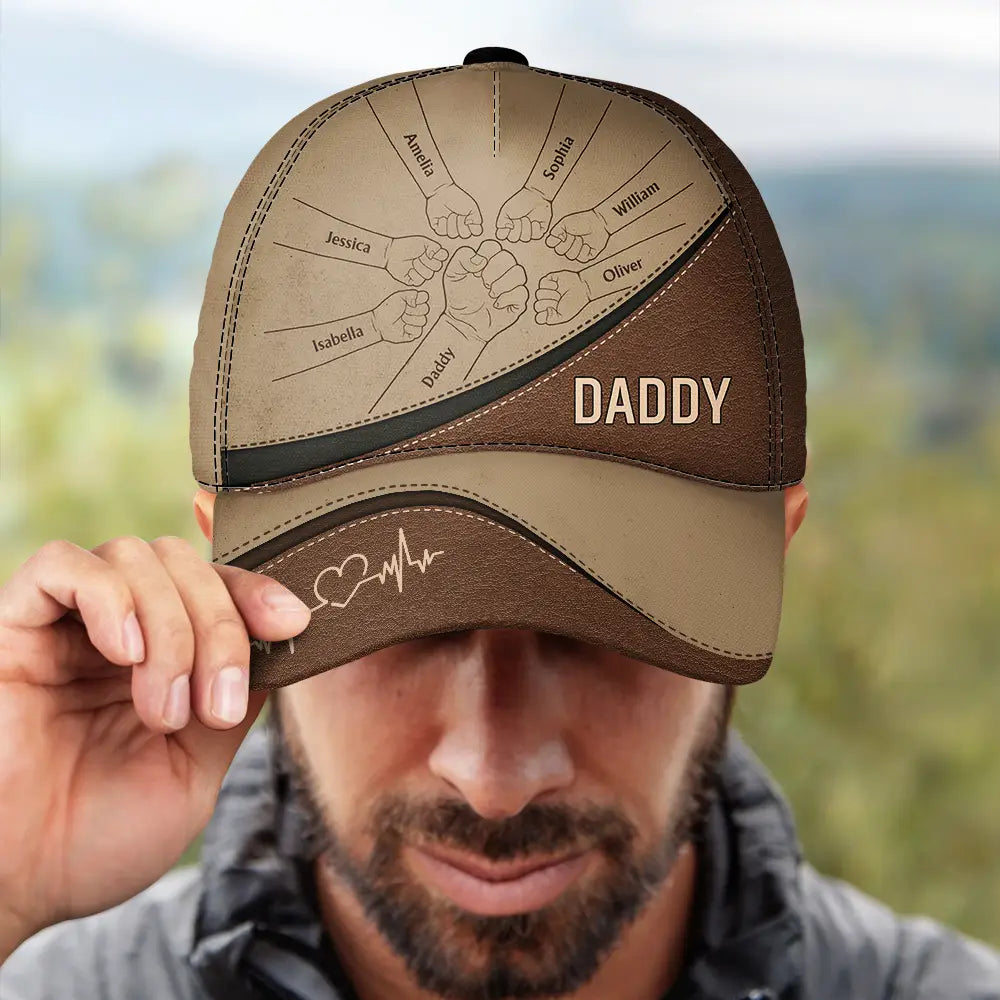 Fist Bump, Best Friends For Life - Personalized Classic Cap - Gift For Dad, Grandpa, Husband