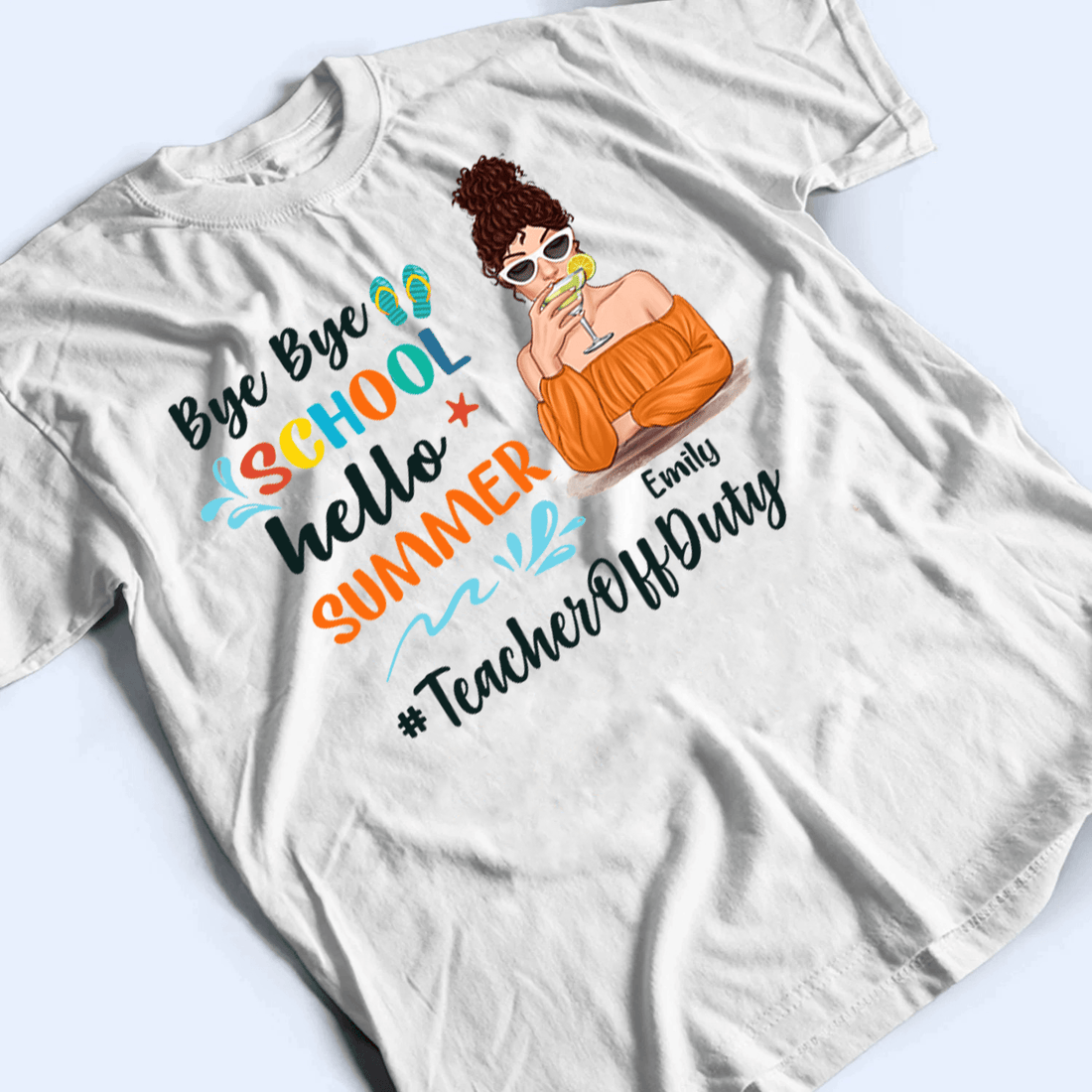 Personalized Bye School Hello Summer t-shirt, alternate view 4