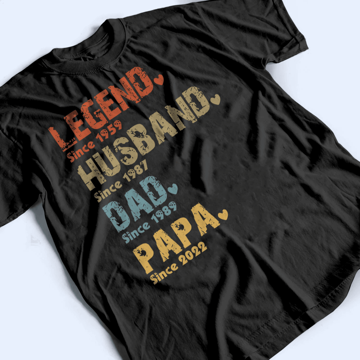 Legend, Husband, Dad, Grandpa: The Journey of a Lifetime - Personalized Custom Year T Shirt - Father's Day, Birthday Gift for Dad, Grandpa, Husband, Daddy, Dada, Papa, Dad Jokes - Suzitee Store
