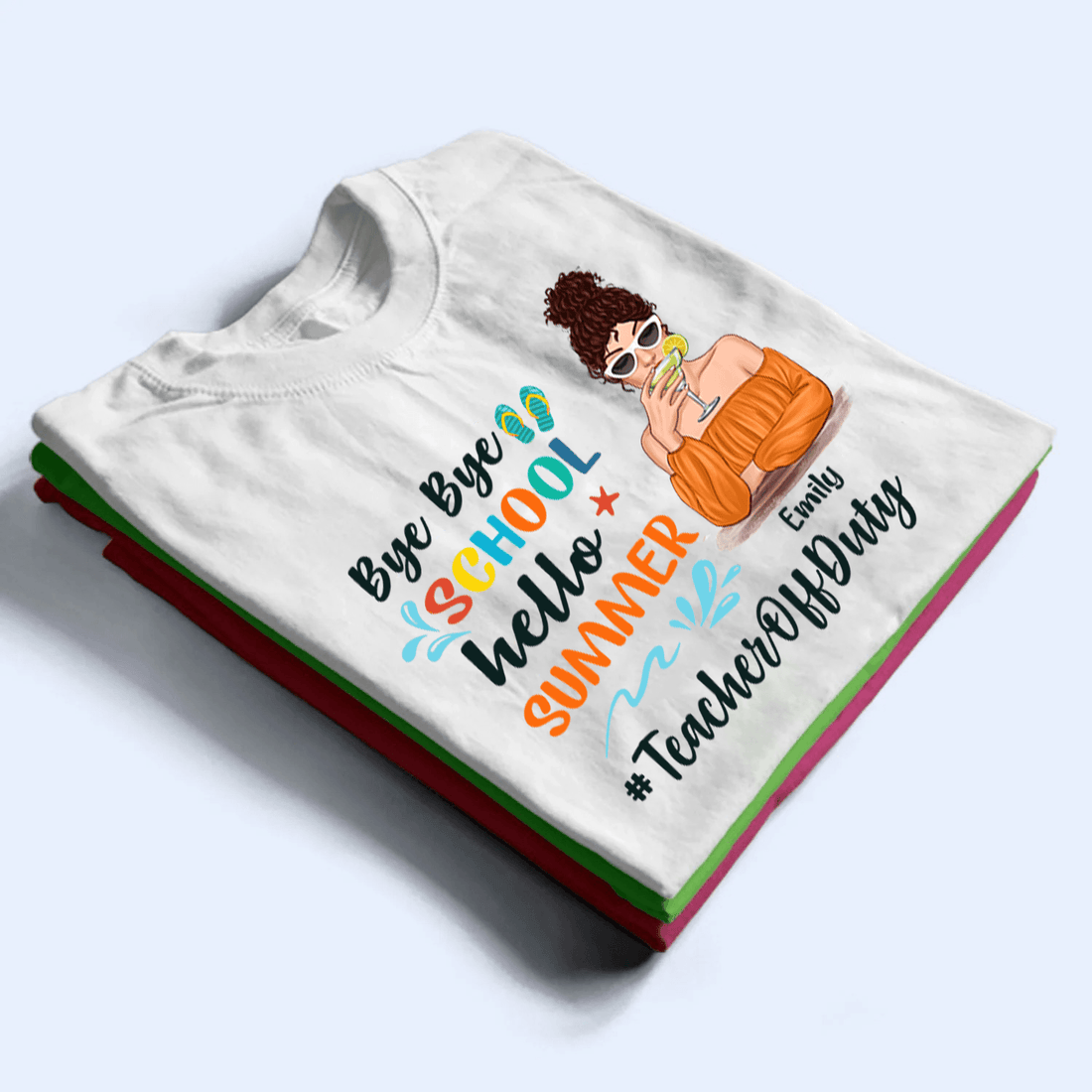 Personalized Bye School Hello Summer t-shirt, alternate view 3