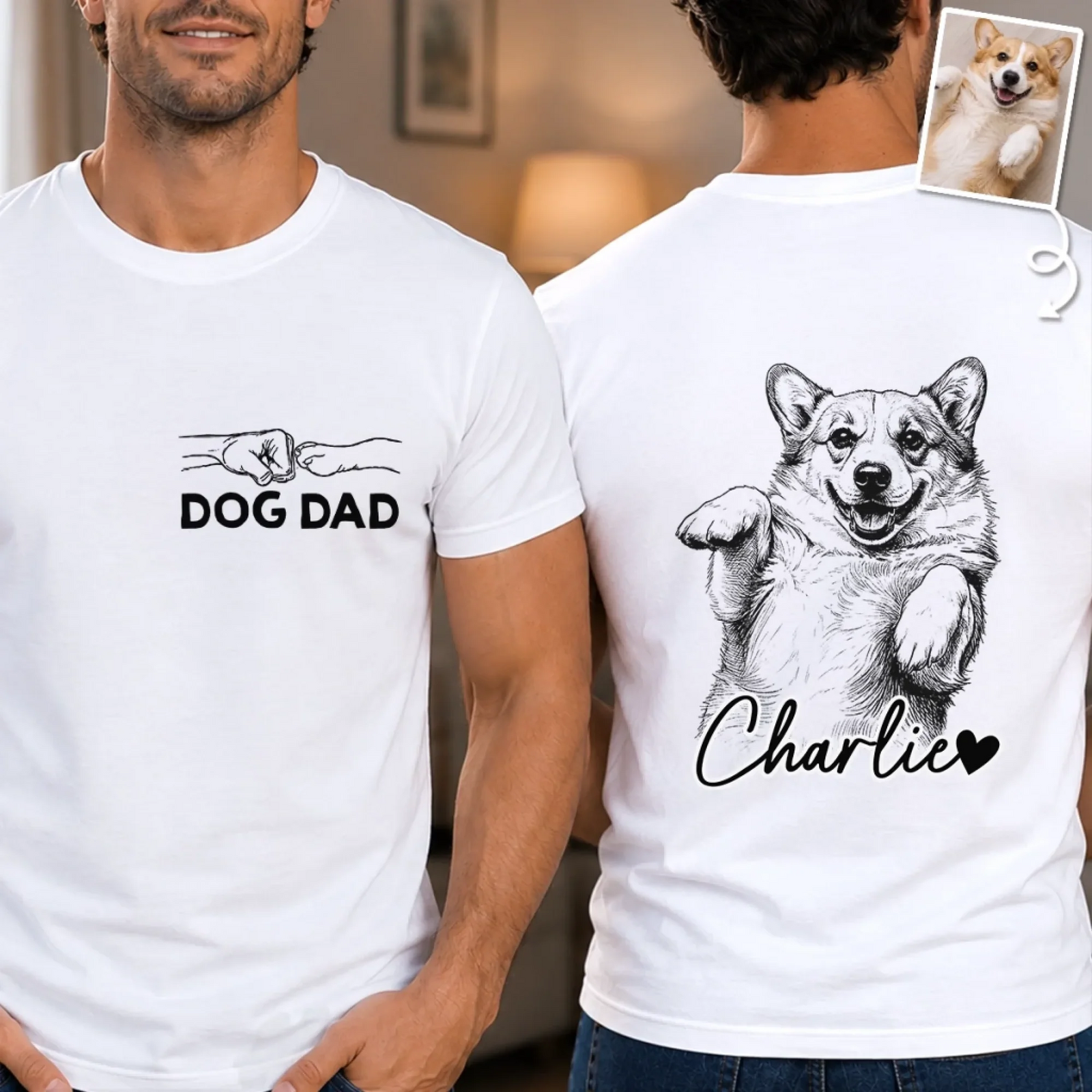 Custom Photo Furry Friends Forever - Personalized Custom T Shirt - Gifts For Dog Cat Lovers, Dog Dad And Mom, Cat Owners