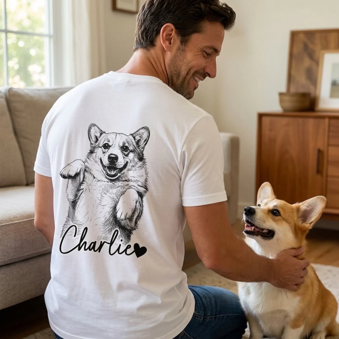 Custom Photo Furry Friends Forever - Personalized Custom T Shirt - Gifts For Dog Cat Lovers, Dog Dad And Mom, Cat Owners