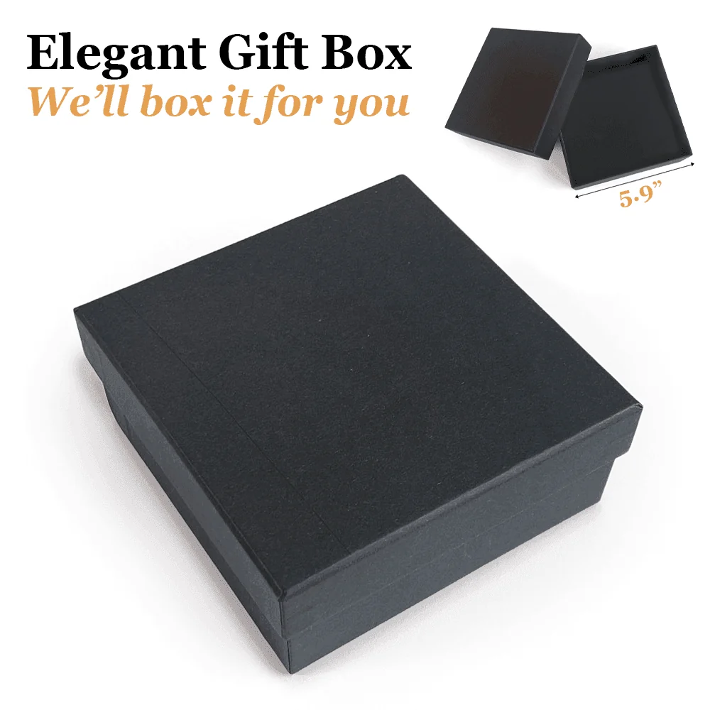 Elegant Gift Box - We'll box it for you (maximum 1 item per box) | Wooden Ornament With Tag 5.91 IN