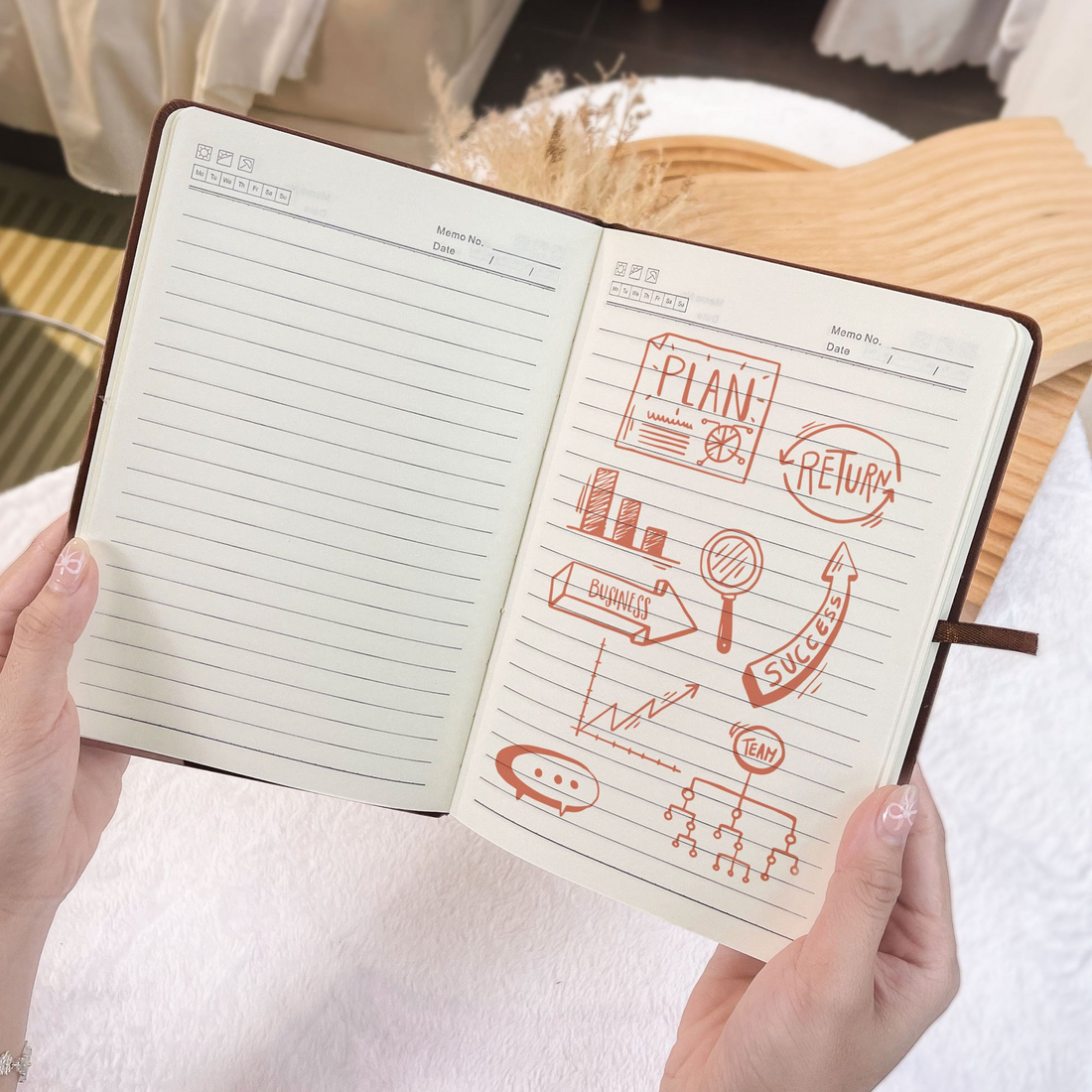 Personalized God Has Great Plans For You leather cover notebook, alternate view 4