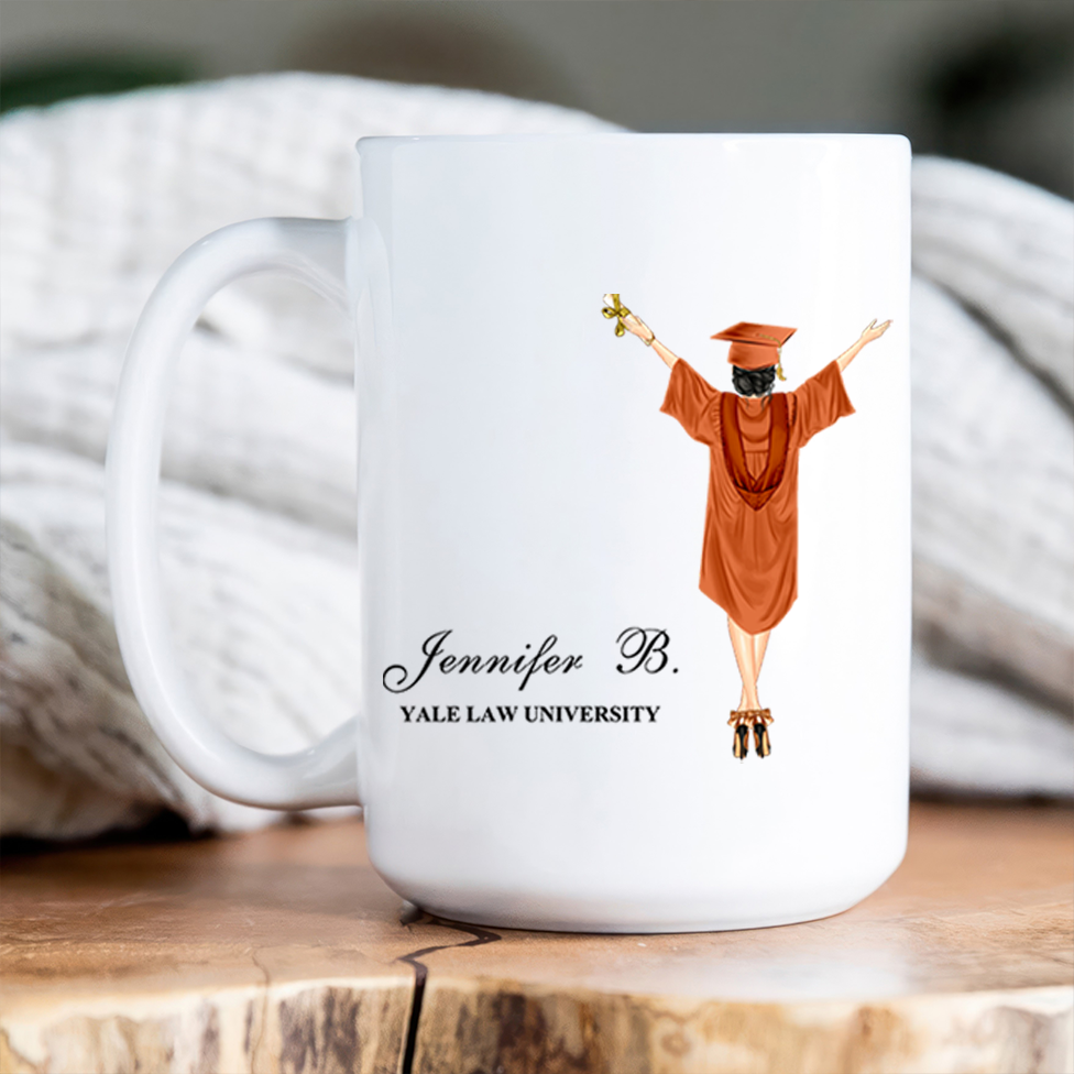Behind You All Your Memories - Personalized Custom Mug - Graduation Motivation Gift For Her/Him, Daughter/Son, Grad Ceremony, Commencement