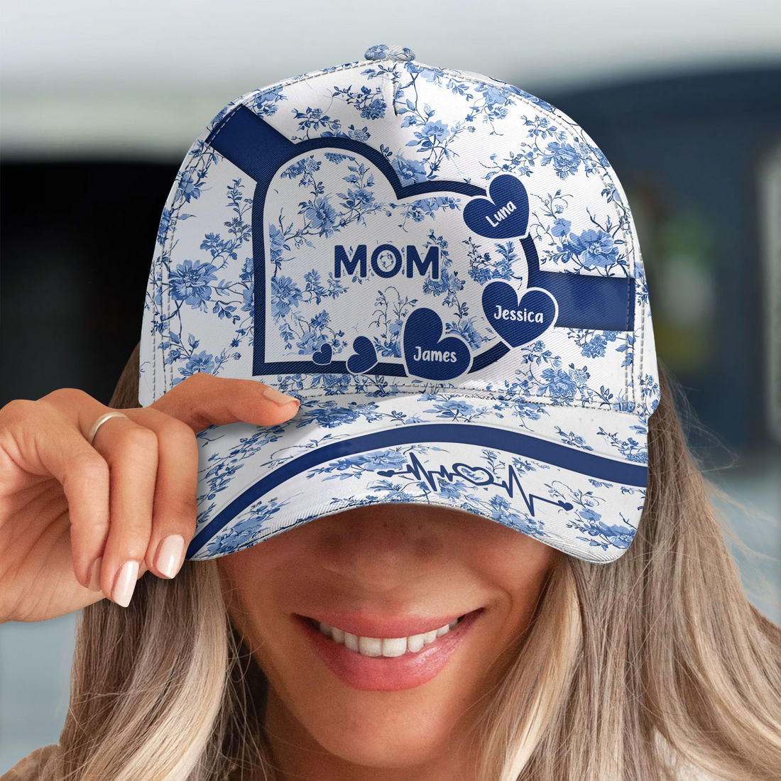 Grandma Floral Version - Personalized Classic Cap - Gift for Mom, Grandma, Nana, Grammy