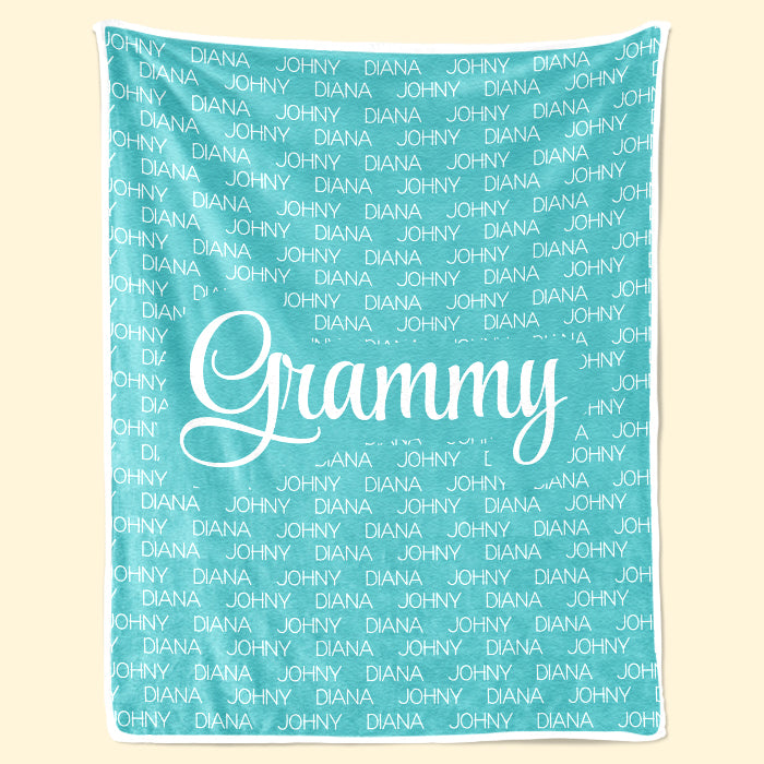 Warm and Cozy Family Blanket - Personalized Custom Blanket - Gift For Grandparents, Grandma, Grandpa