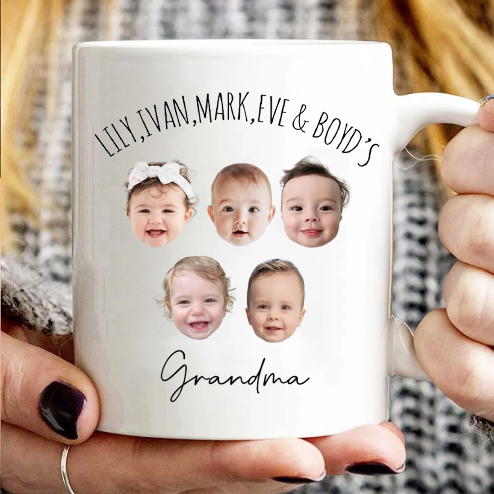 Custom Photo Baby Face Mug - Personalized Mug - Gift Ideas For Mom/Dad, Grandma/Grandpa