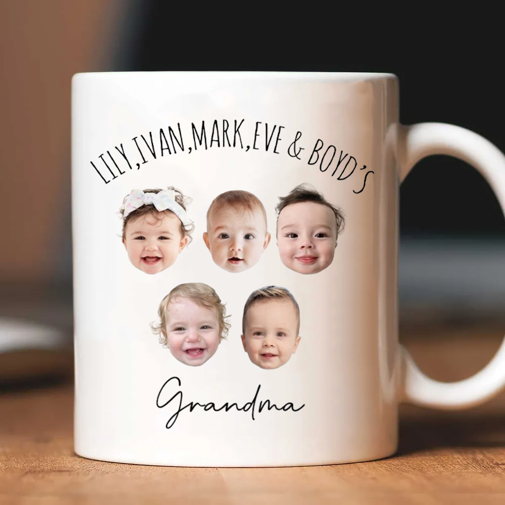 Custom Photo Baby Face Mug - Personalized Mug - Gift Ideas For Mom/Dad, Grandma/Grandpa