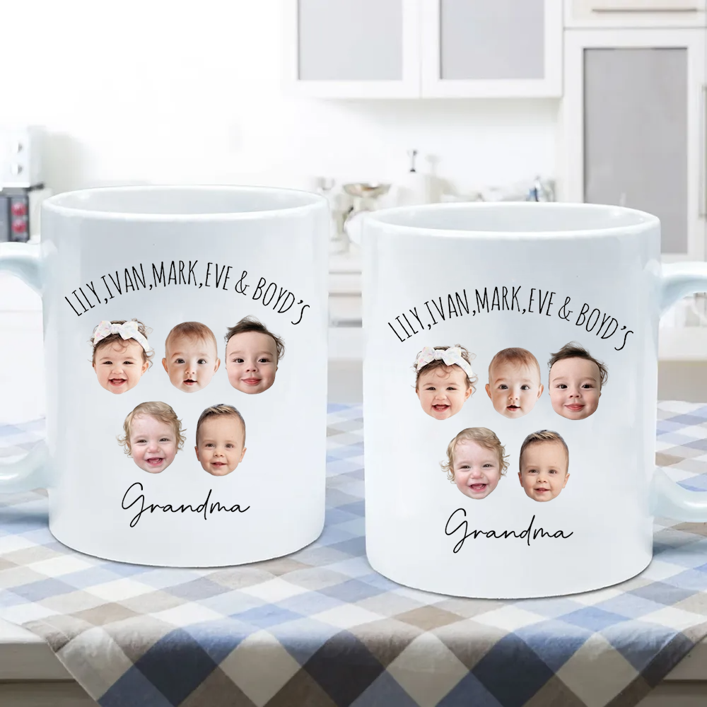 Custom Photo Baby Face Mug - Personalized Mug - Gift Ideas For Mom/Dad, Grandma/Grandpa