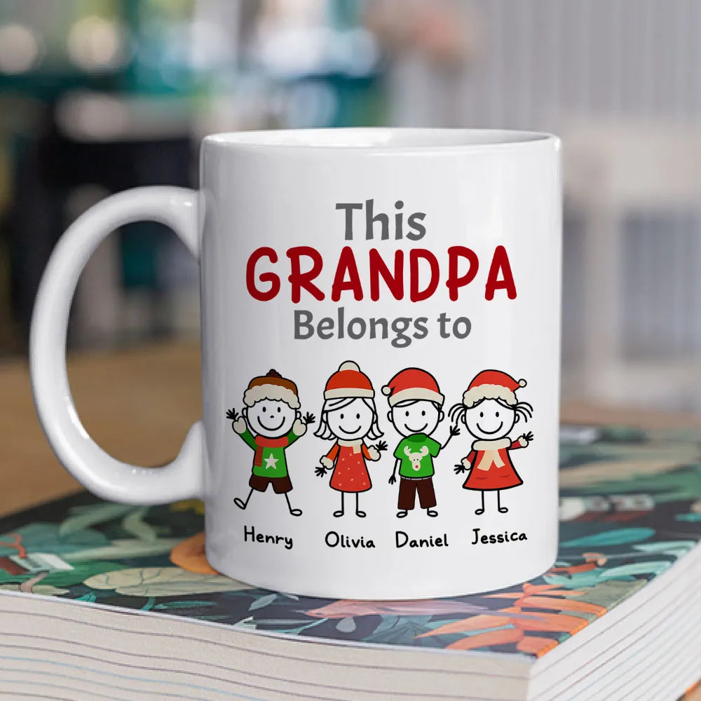 This Grandpa/Grandma Belongs To - Personalized Custom Mug - Christmas Gift For Grandpa/Grandma, Mom/Dad