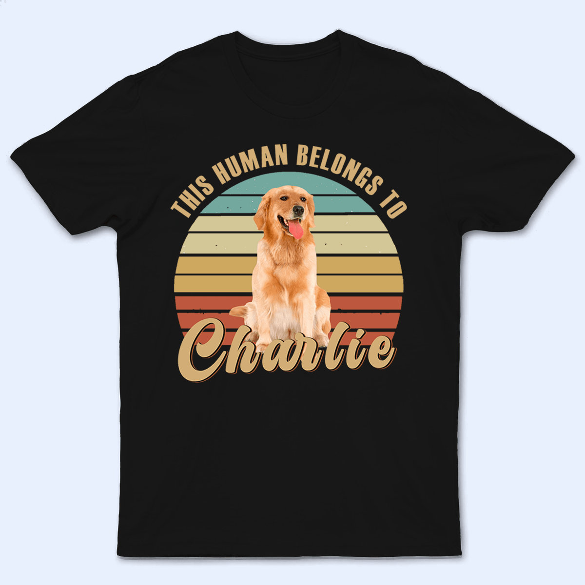 This Human Belongs To - Personalized Custom T Shirt - Birthday, Loving, Funny Gift for Dog Mom, Dog Dad, Dog Lovers, Pet Gifts for Him, Her - Suzitee Store