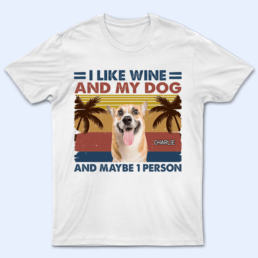 Personalized I Like Drinks And My Dogs t-shirt, main view