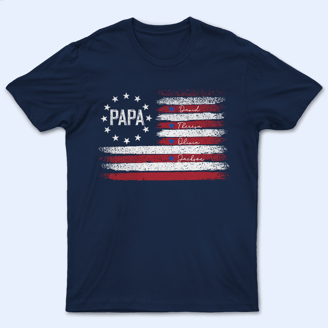 Personalized Retro Distressed Flags Design t-shirt, alternate view 2