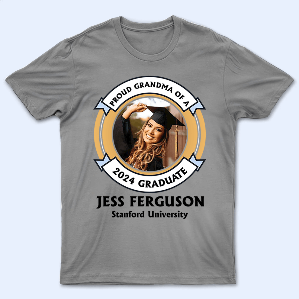 Custom Photo Proud Family of a University Graduate- Personalized t-shirt, main view