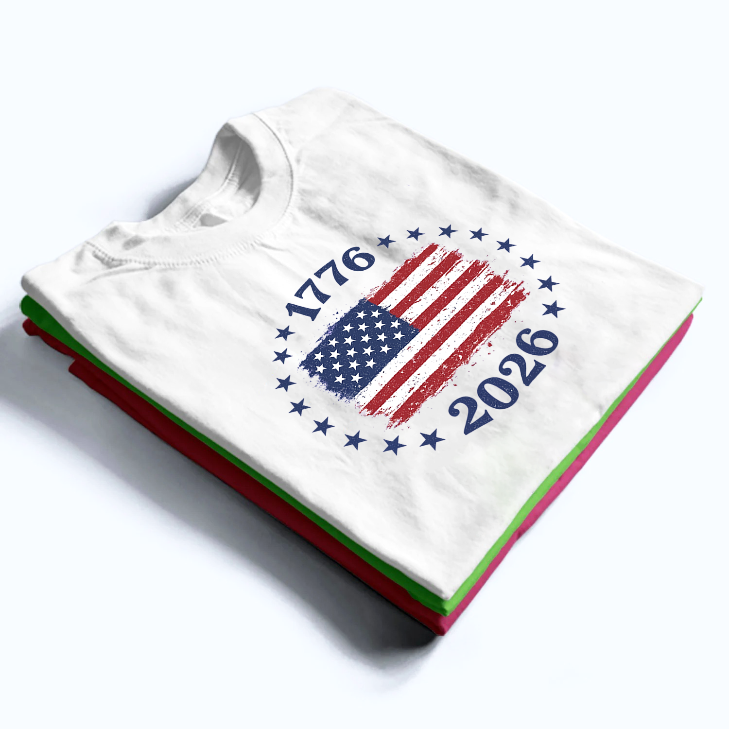 USA Flag American 250th Anniversary - Personalized Custom Shirt - America 250th Anniversary Gifts For Family, Mom, Dad, Brother, Sister