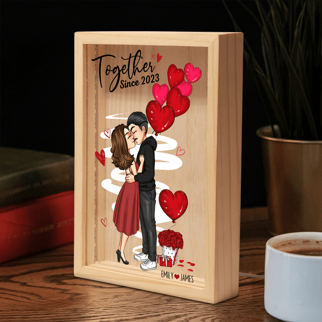 Personalized Together Since frame light box, alternate view 2