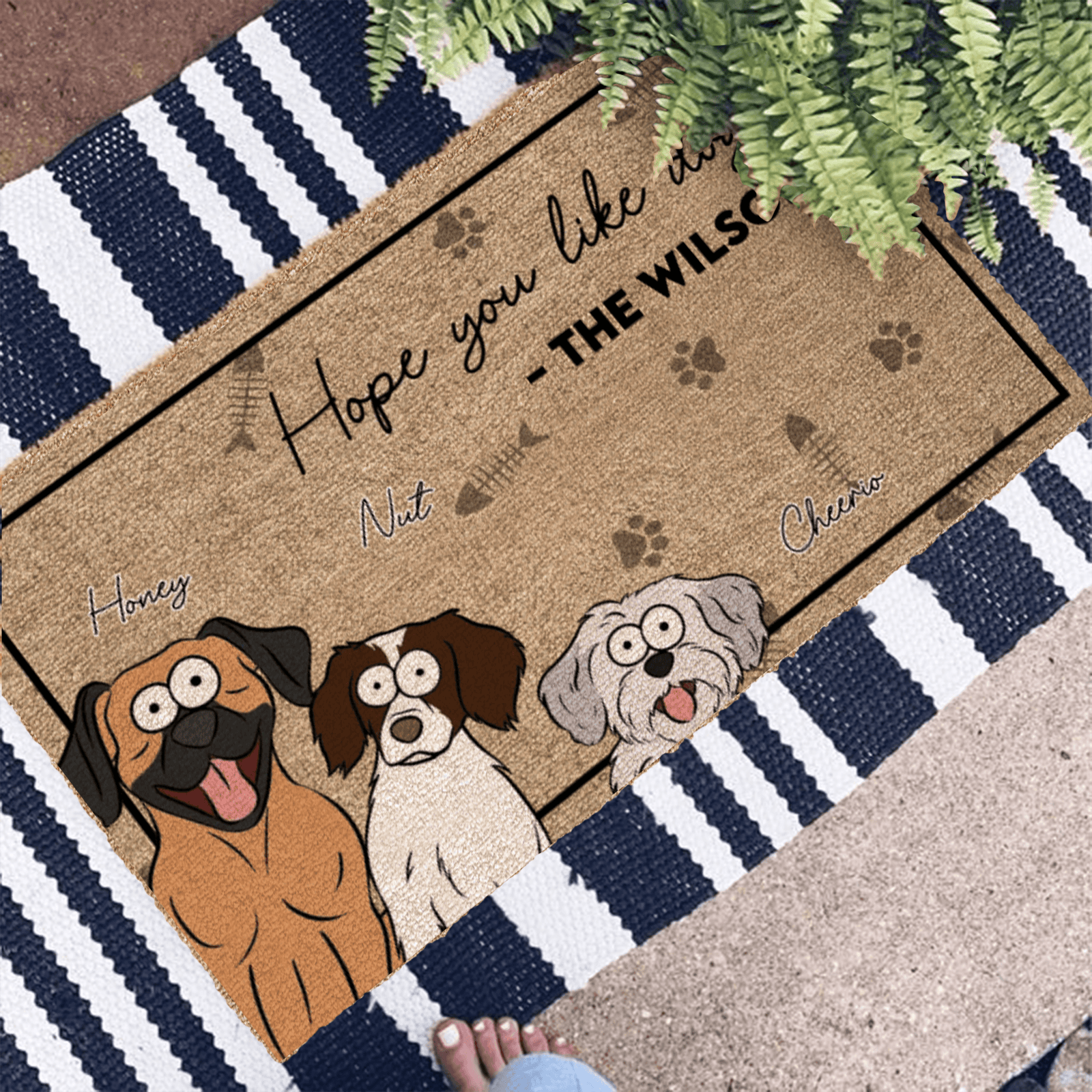 Hope You Like Dogs - Personalized Doormat - Birthday, Housewarming, Funny Gift for Homeowners, Friends, Dog Mom, Dog Dad, Dog Lovers, Pet Gifts for Him, Her - Suzitee Store