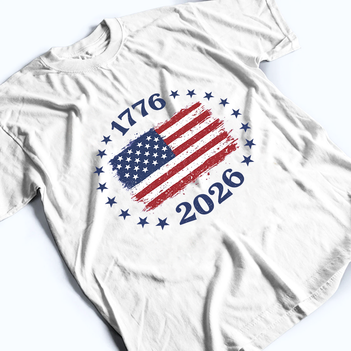 USA Flag American 250th Anniversary - Personalized Custom Shirt - America 250th Anniversary Gifts For Family, Mom, Dad, Brother, Sister