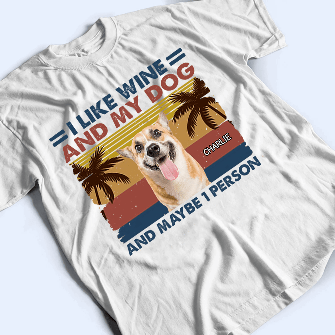 Personalized I Like Drinks And My Dogs t-shirt, alternate view 3