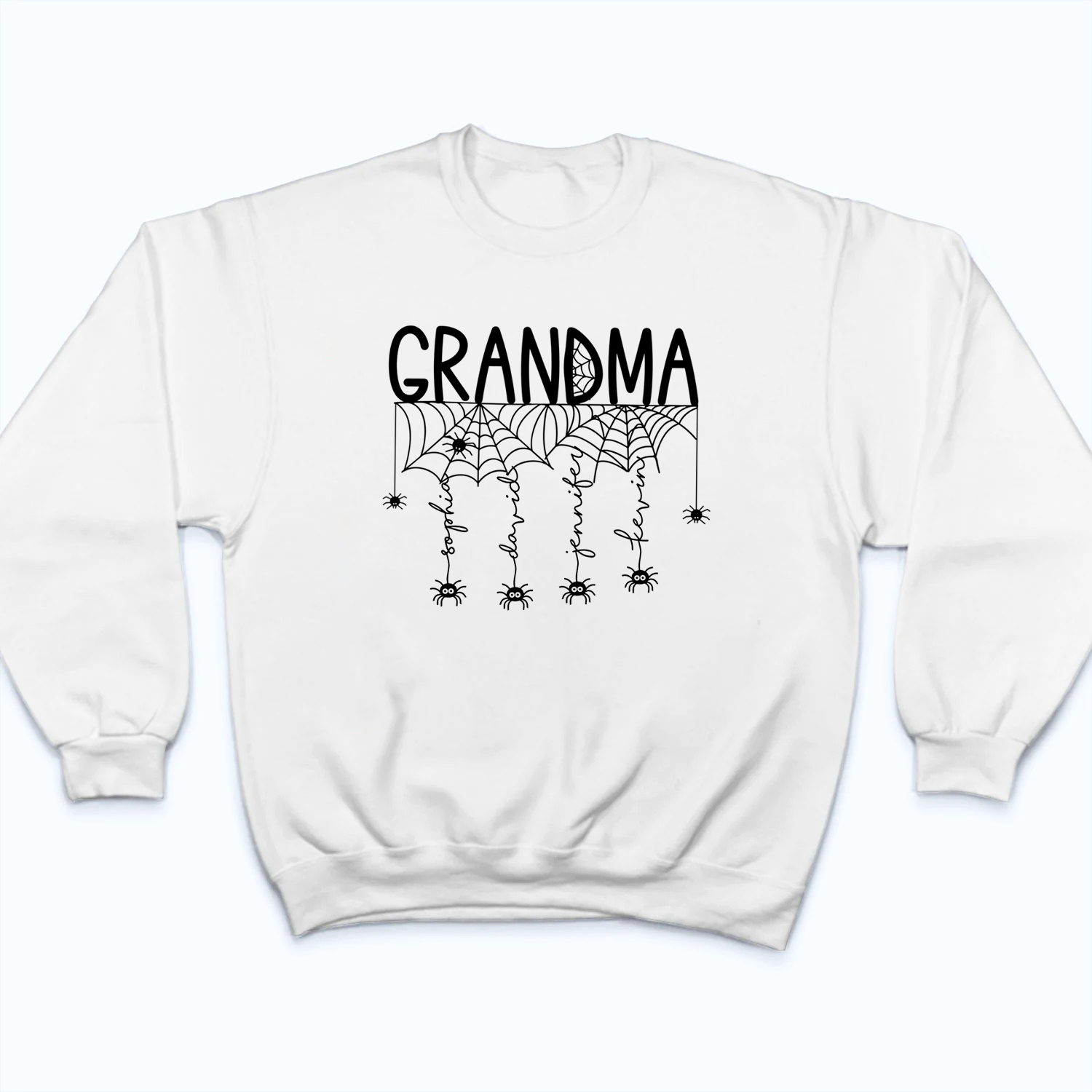 Halloween Grandma Mom Spooky Spiders - Personalized Custom T Shirt - Fall Season, Halloween Gift for Grandma/Nana/Mimi, Mom, Wife